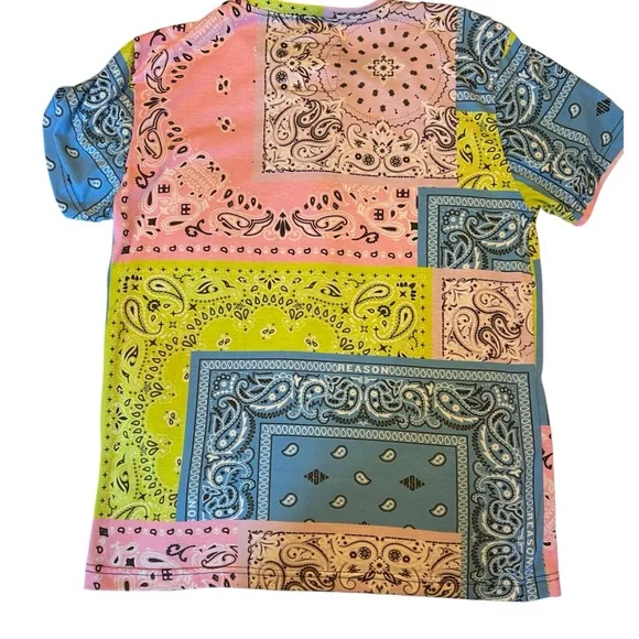 Reason Colorful Bandana Pattern Tee - Picture 2 of 4